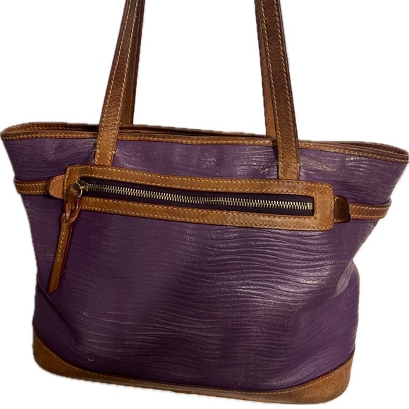 Dooney&Bourke Leather Tote Purple - Picture 2 of 6